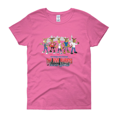 The Five Burros of New York©-Street Logo-Women's short sleeve t-shirt - The Five Burros of New York